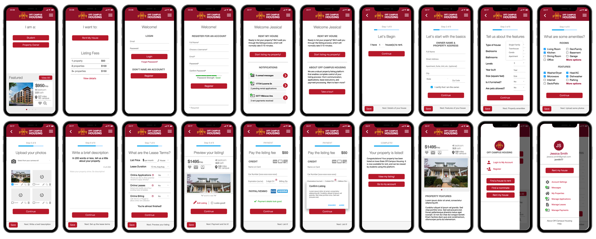 Iowa State Off Campus Housing 'Property Owner Listing' Screens Iowa State Off Campus Housing 'Property Owner Listing' Screens