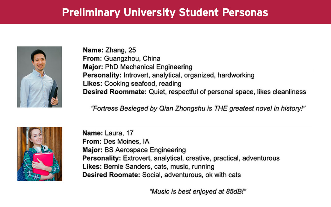 Preliminary Student Personas Preliminary Student Personas